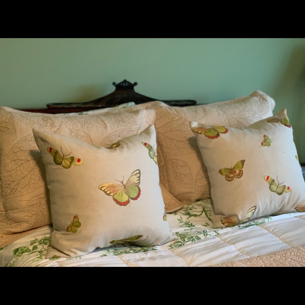 Custom Silk Butterfly Pillows